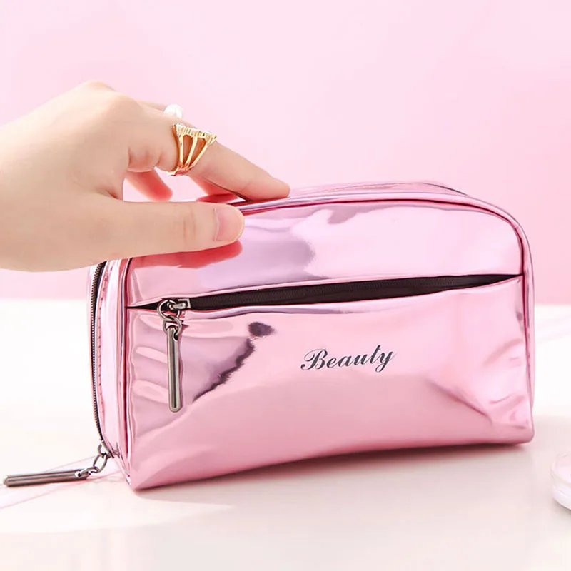 YiCleaner Pouch Handbag PU Cosmetic Bag Women Makeup Storage Organizer Waterproof Zipper Toiletry Wash Bags | Дом и сад