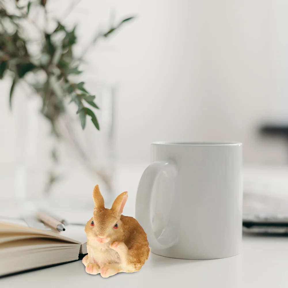 

3Pcs Rabbit Ornaments Pretty Garden Decor Microlandscape Supplies (Mixed Style)