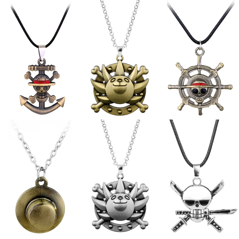 Ожерелье с логотипом горячая Распродажа Череп скелет соломенная шляпа Луффи