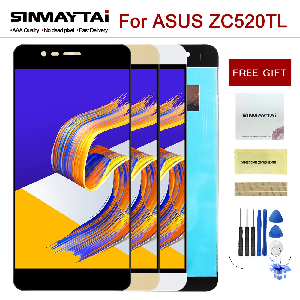 Черный ЖК-дисплей ZC520TL для ASUS Zenfone 3 Max сенсорный экран с рамкой X008D ЖК-экран |