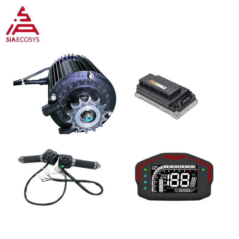 Наборы средних приводных двигателей QS 1000W 90 72V 55KPH с контроллером EM50SP и цепью