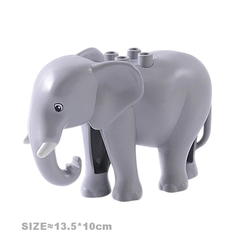 

Zoo Animals Series Big Building Blocks Parts Compatible bricks Bricks Bear Tiger Elephant Panda Educational Children Toys Gift