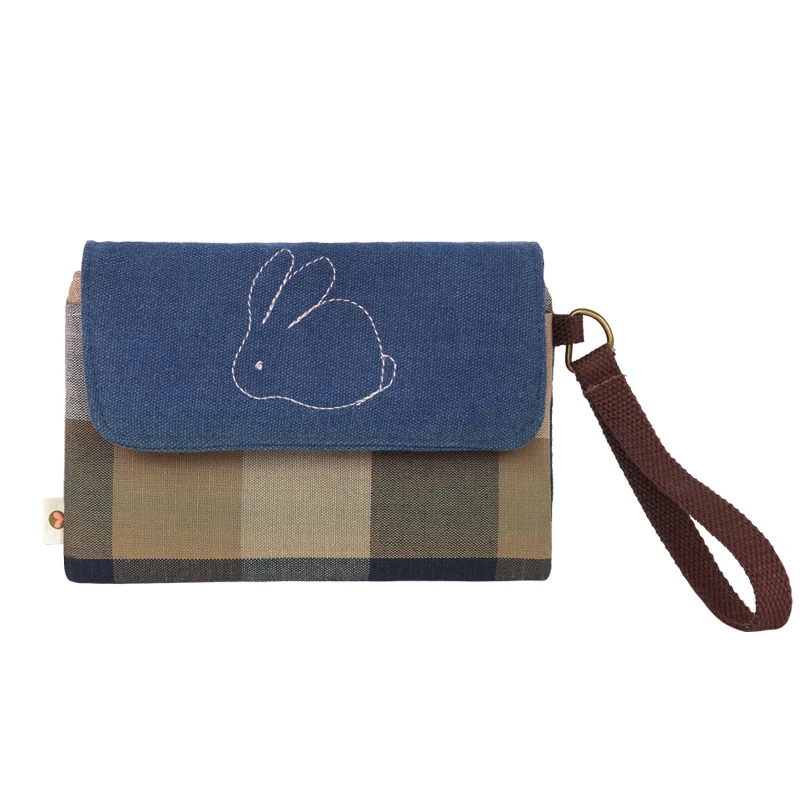 Симпатичный холщовый женский клатч с мультяшным рисунком вместительная