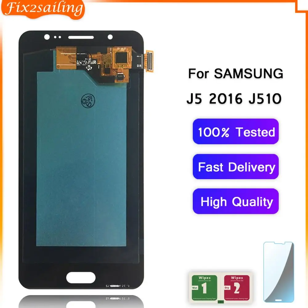 Новый сенсорный ЖК дисплей fix2sail Super AMOLED в сборе для Samsung Galaxy J5 2016 J510 J510F J510FN J510M