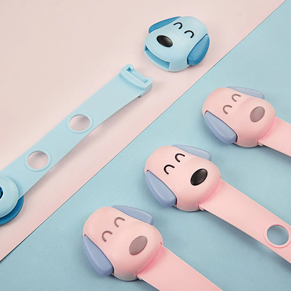 Cerradura de seguridad para ni&ntilde;os, cerrojo de caj&oacute;n para beb&eacute;, antiagarre, cerradura de puerta corredera para armario, protecci&oacute;n para beb&eacute;, cerradura de refrigerador con forma de perro-2