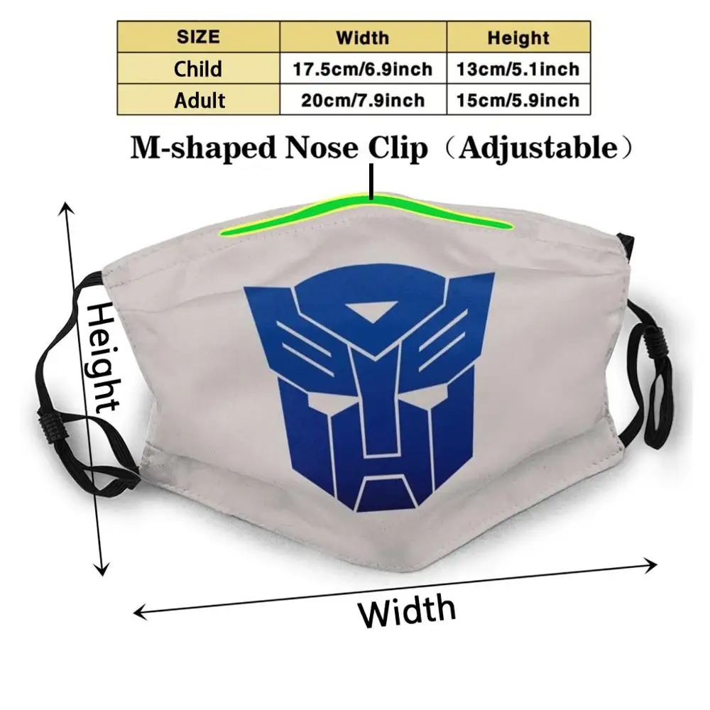 Модные защитные маски Autobot Decepticon полушмель Мегатрон Звездный крик камеры Cakeeate S