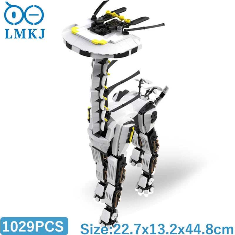 

MOC Mechanical Horizon Long Necked Beast Dawn Deer Monster Creature Building Blocks Bricks Educational Toys For Children Gifts