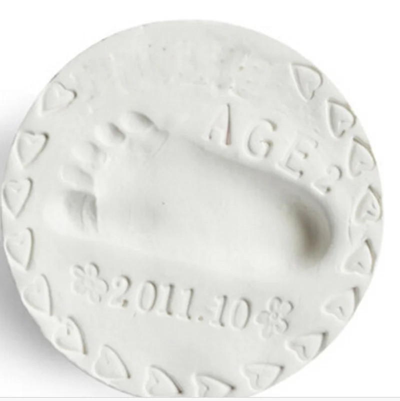 

Baby Care Air Drying Soft Clay Baby Handprint Footprint Imprint Kit Casting Parent-child Hand Inkpad Fingerprint 40g