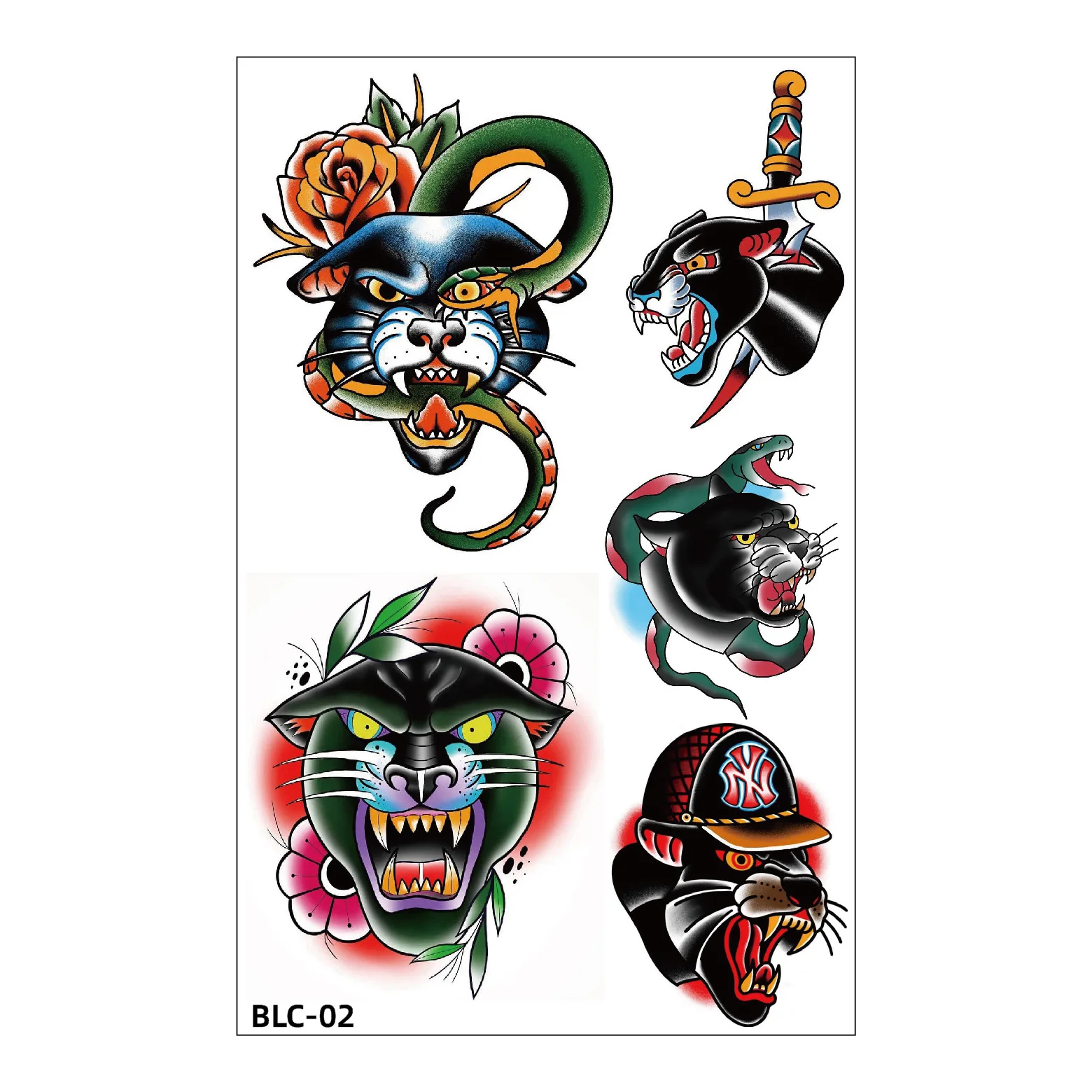 Водостойкие Стикеры новые наклейки со старым школьным цветом Орел леопард