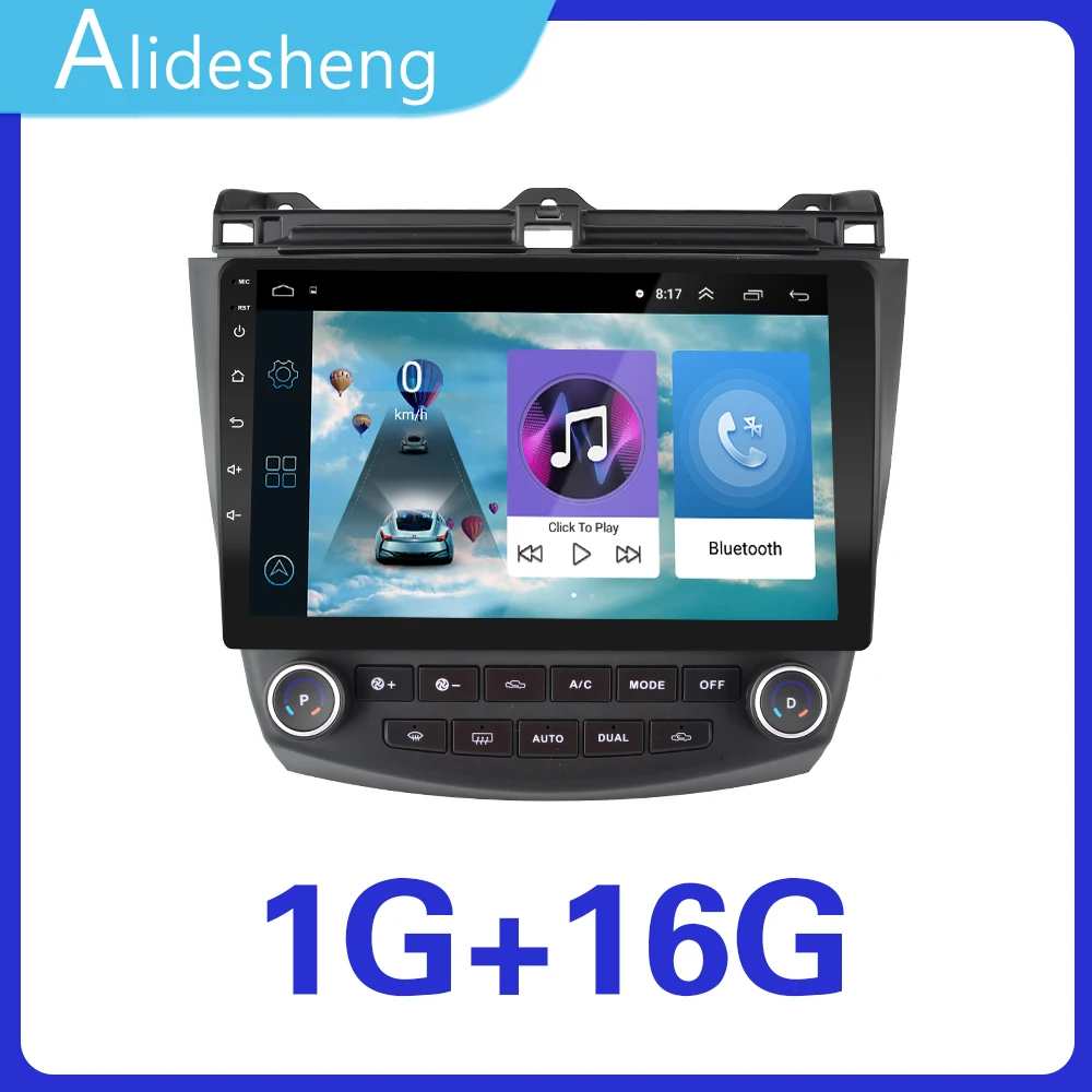 Accord-1G 2G+ 32 2.5D 10,1 Android 8,1 2Din GO Автомобильный мультимедийный dvd-плеер gps для Honda Accord 7 2003 2004 2005 2006 2007 navigatio Wi-Fi, BT - Цвет: Accord-1G
