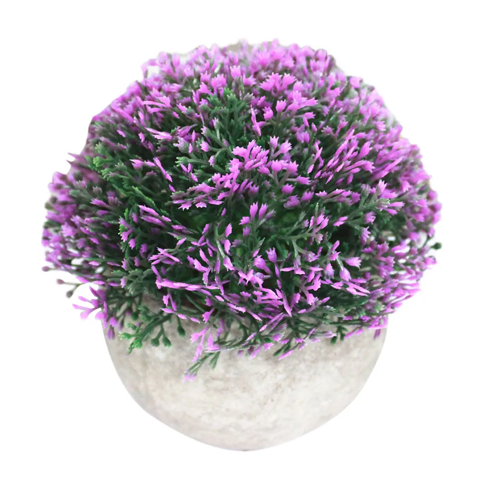 Яркий Реалистичный искусственный цветок растение трава бумажная масса горшок