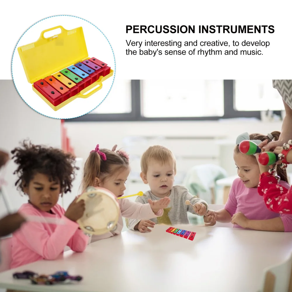 

1pc Orff Instrument Eight Tone Brick Aluminum Plate Piano Percussion Instrument