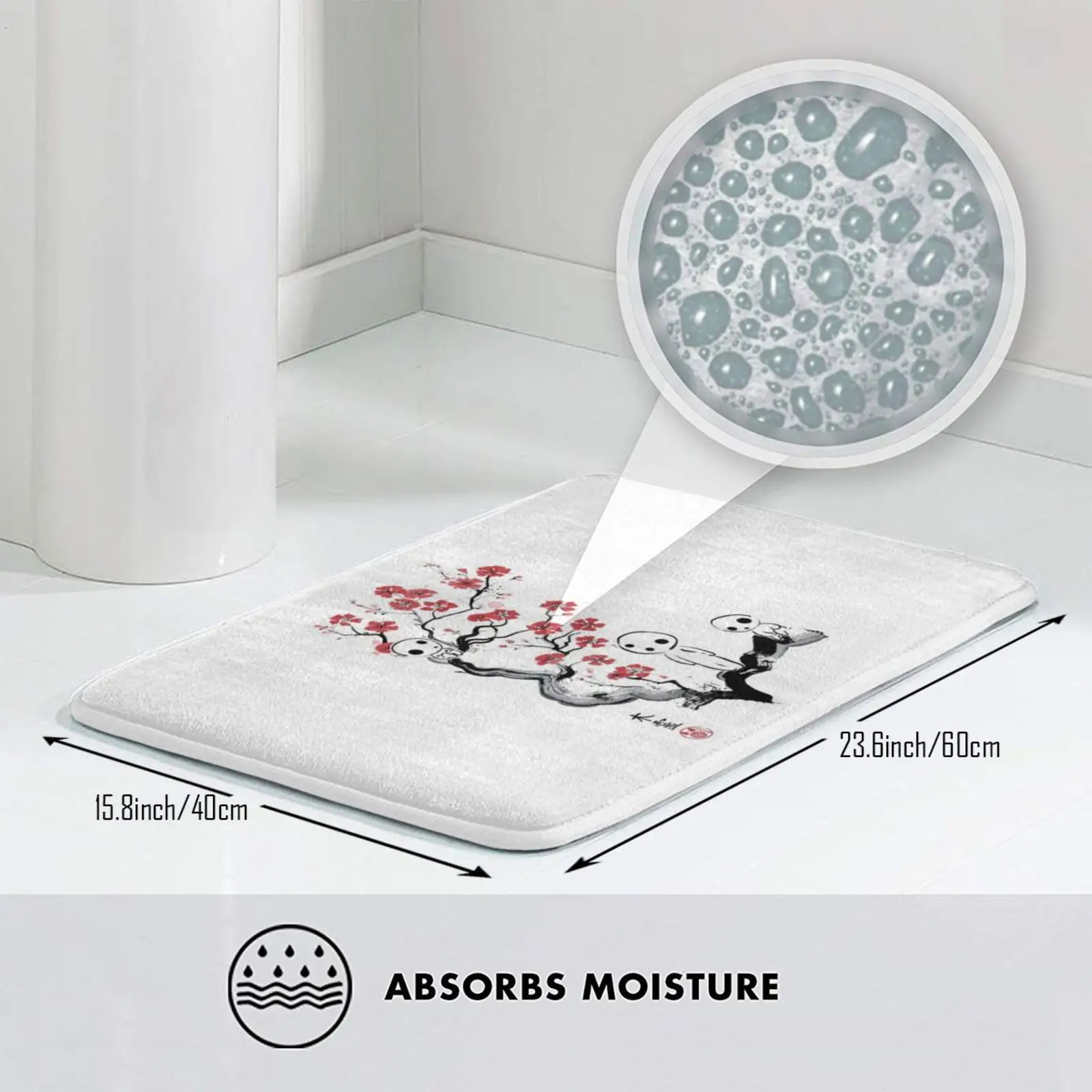 Коврик с изображением лесных алкогольных напитков нескользящий коврик для пола