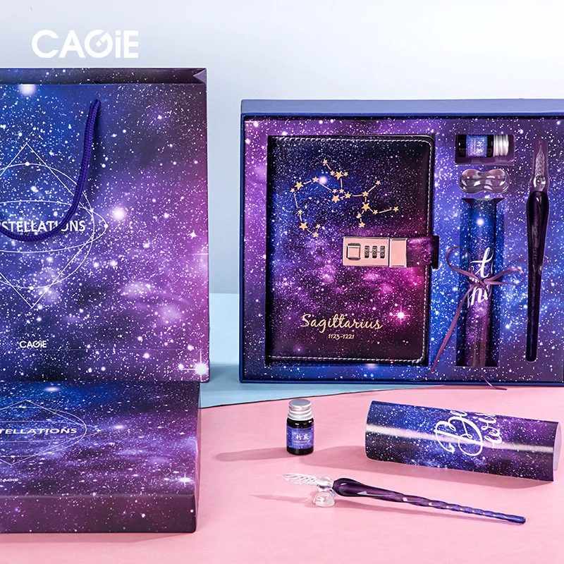 Дневник созвездия с замком записная книжка B6 из искусственной кожи дневник для