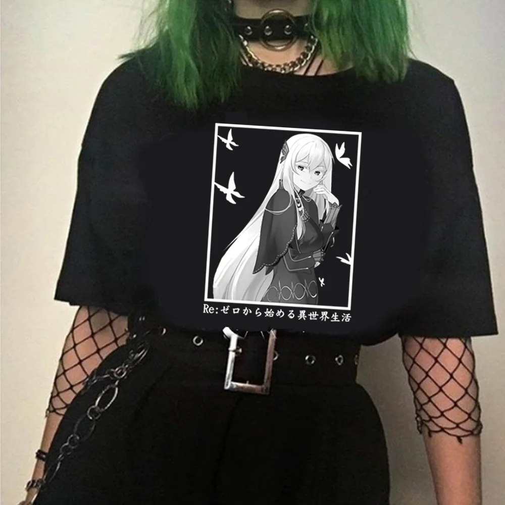 

2021 футболка с аниме «Re:zero Start Life In other World», футболка с коротким рукавом для манги