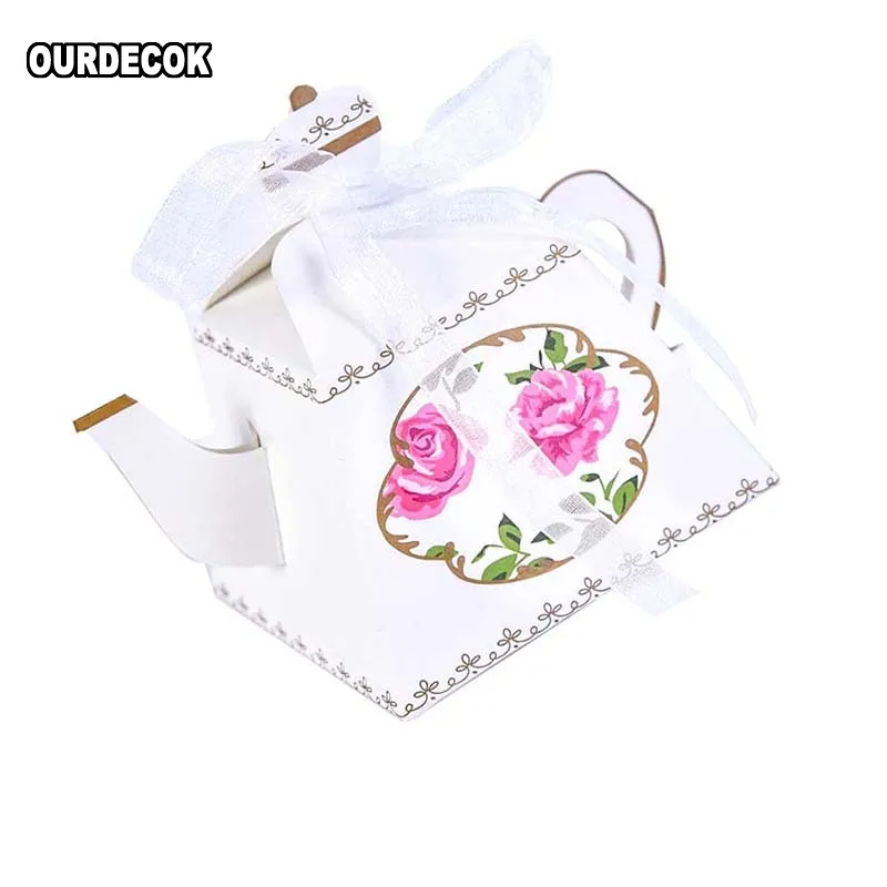 50 шт. подарочные коробки чайная чашка чайник свадебный сувенир Конфета коробка с