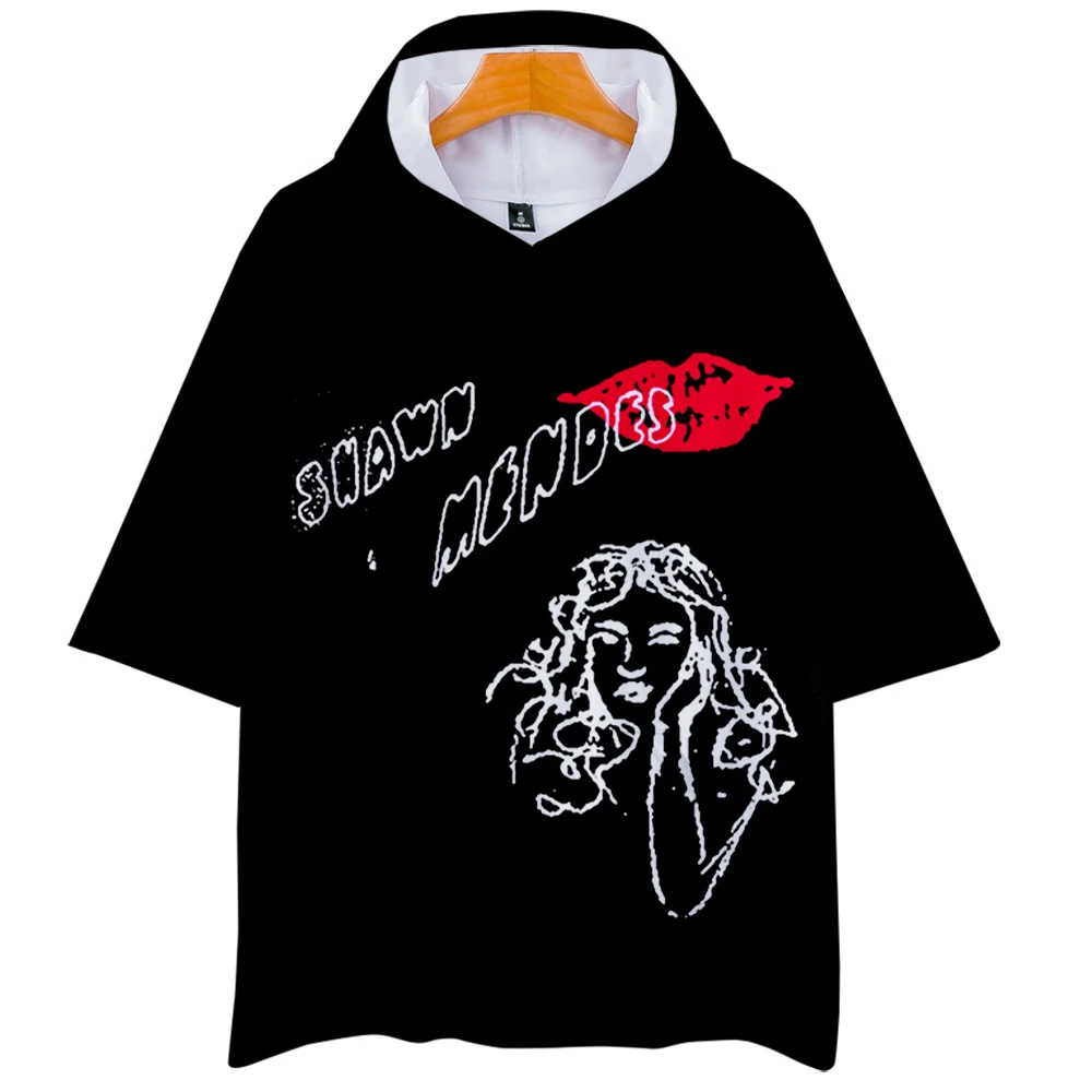 Футболка женская с капюшоном Shawn Mendes в стиле Харадзюку Повседневная рубашка 3D