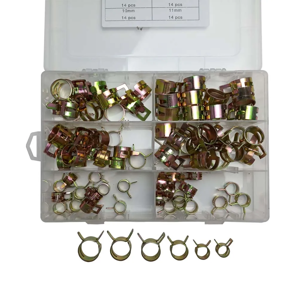 84 шт./компл. 11-18 мм вакуумная пружина топливного масла воды ЦП шланг клип труба для