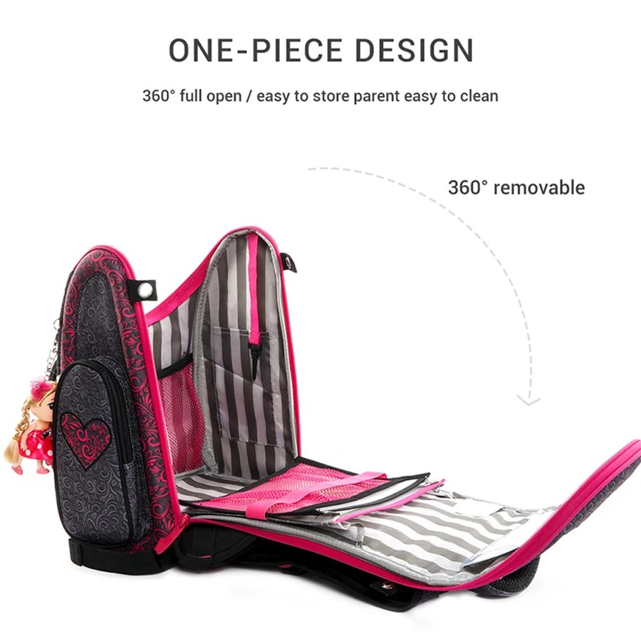 3160 Grade 1-3 3D Cartoon School Bags For Gilrs Floral Pattern Orthopedic Backpack Children School Bag Student Mochila