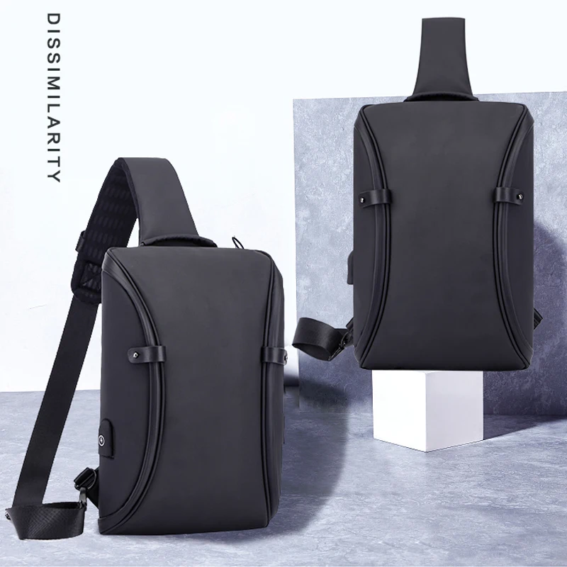 Известный бренд Мужская нагрудная сумка водонепроницаемая противокражная USB