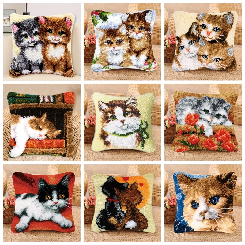 Крюк с защелкой Наборы ковер из плотной ткани наволочка изображением кота