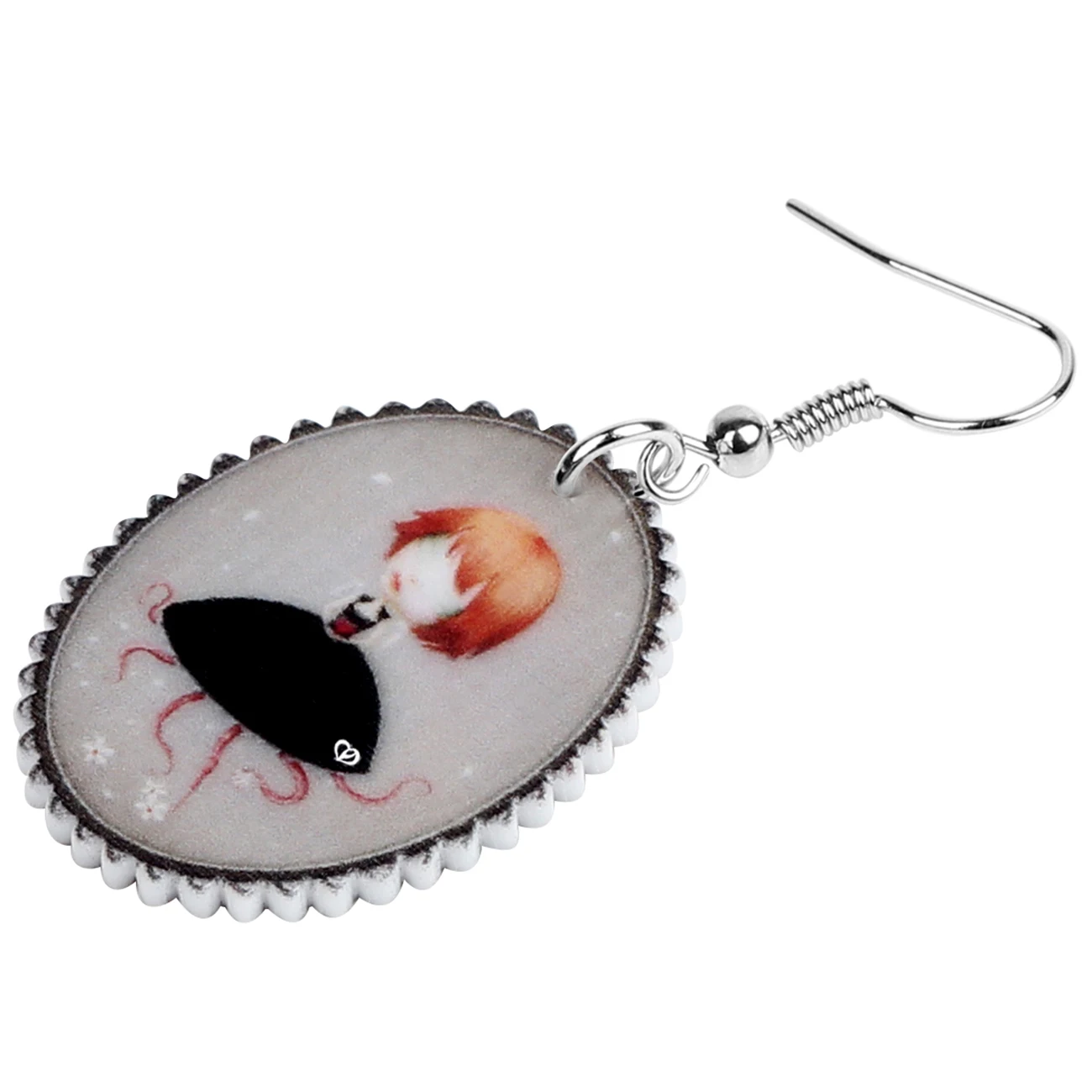 WEVENI акриловые кукольные серьги с юбкой осьминога для девочек круглые Висячие