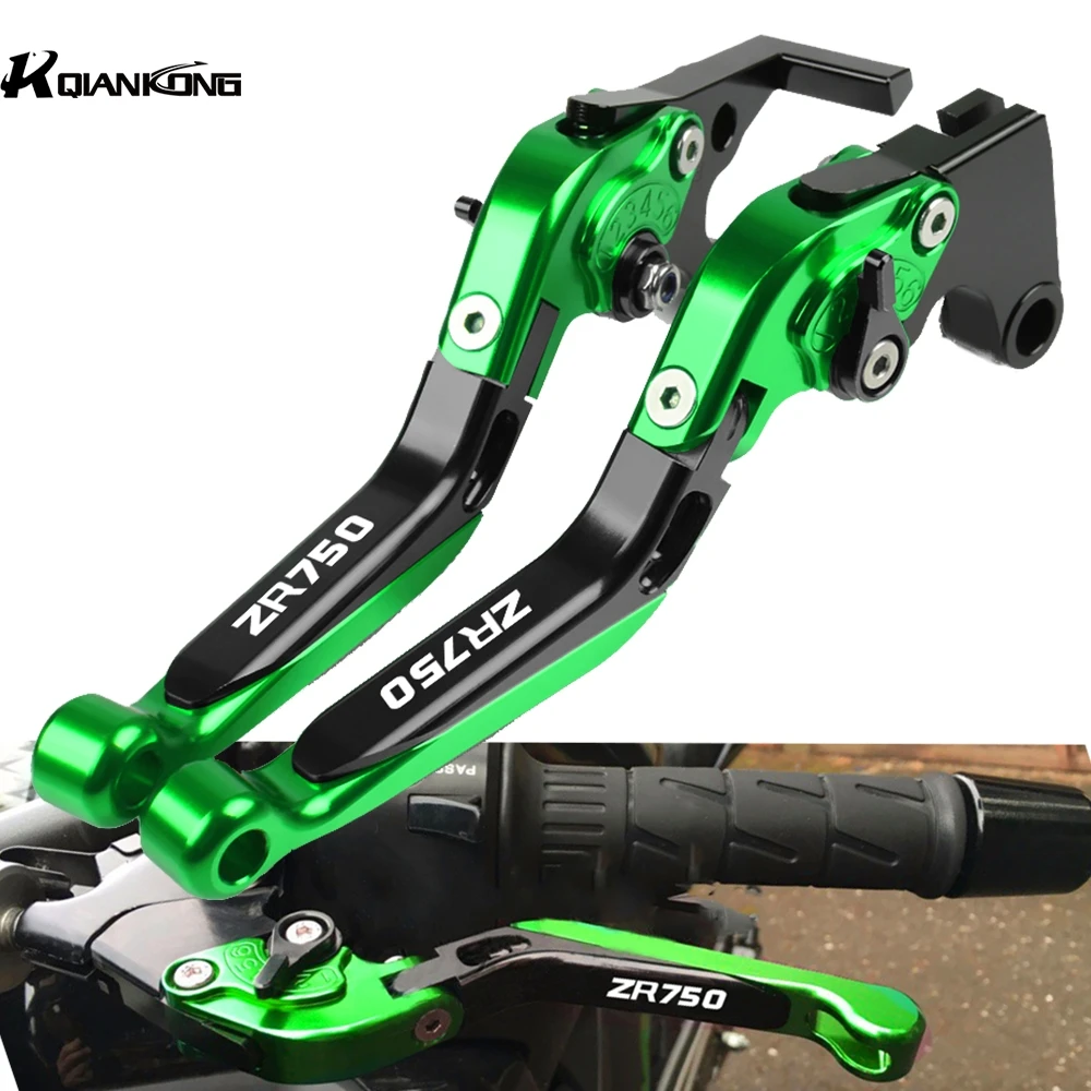 

Для Kawasaki ZR750 ZEPHYR 1991 1992 1993 с логотипом ZR750 рычаг тормоза мотоцикла регулируемые рычаги тормоза сцепления ручка