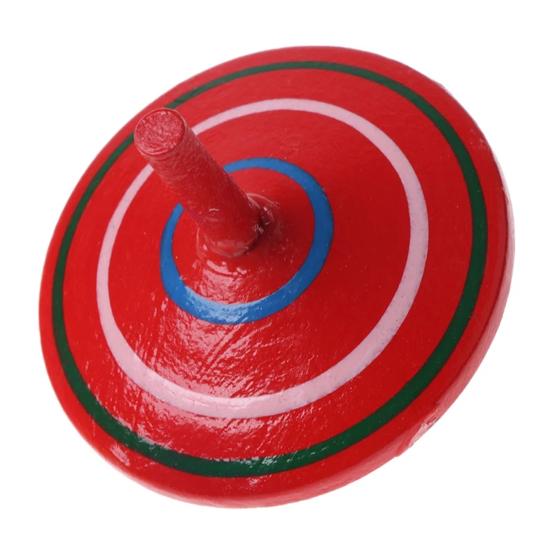 2020 Новый вращающийся разноцветный деревянный спиннинг топ детская игрушка