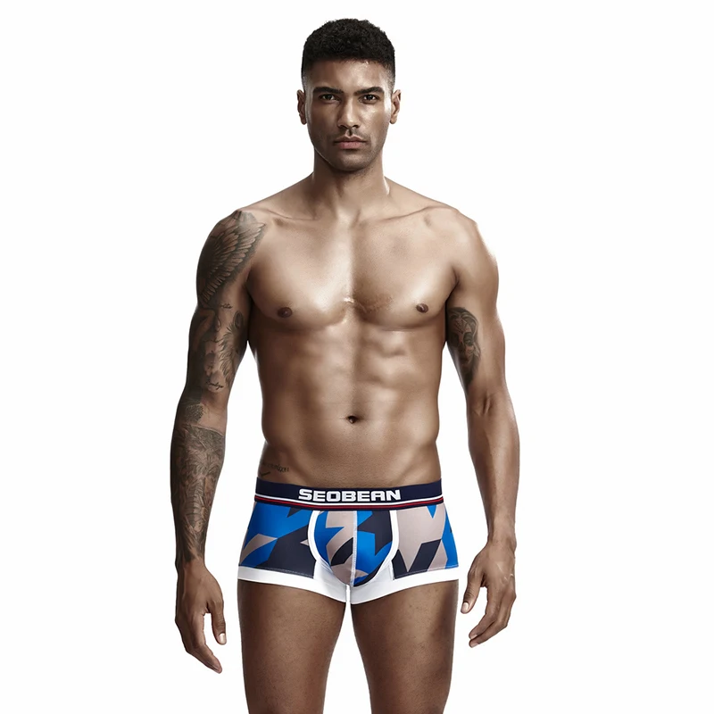 Новое сексуальное мужское нижнее белье SEOBEAN боксеры шорты трусы удобные и