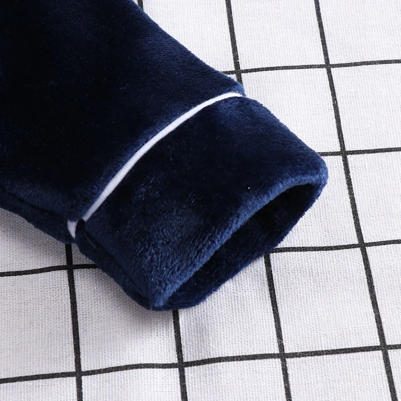 Boys' rompers Winter Pajamas Korean version new baby long sleeve jumpsuit plus velvet padded climbing home clothing |