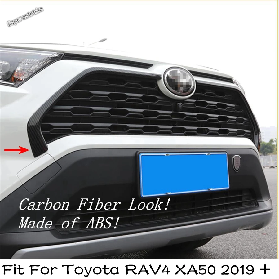 

Lapetus Front Bumper Grille Grill Strip Mouldings Cover Trim Fit For TOYOTA RAV4 RAV 4 XA50 2019 2020 2021 Auto Accessories