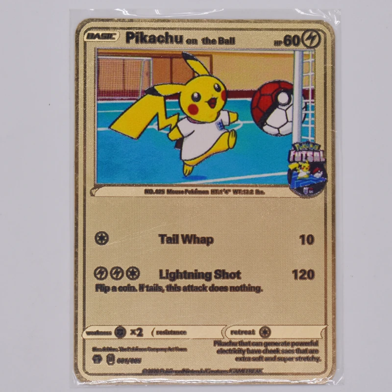 Tarjetas de Pok&eacute;mon Metal dorado, Colecci&oacute;n poco com&uacute;n, entrenador de batalla, juguetes para ni&ntilde;os, 2021-3