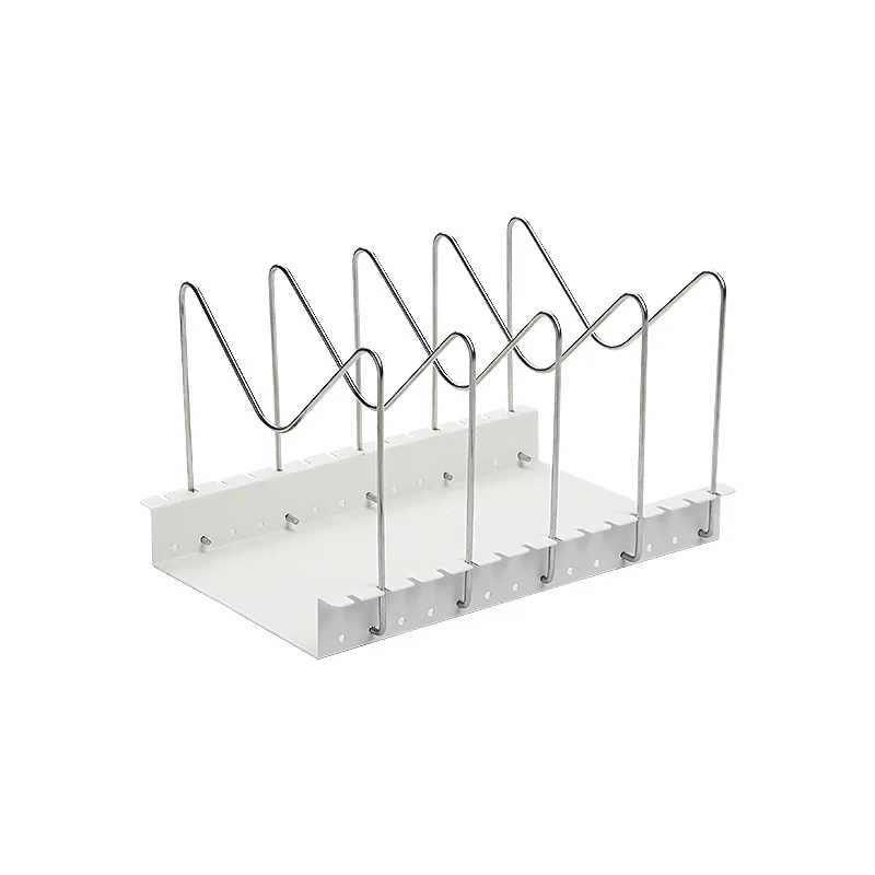 

2021 Newest Creative 5 Bracket Spacing Adjustable Kitchenware Storage Rack With Towel Rack Bracket Kitchenware Rack
