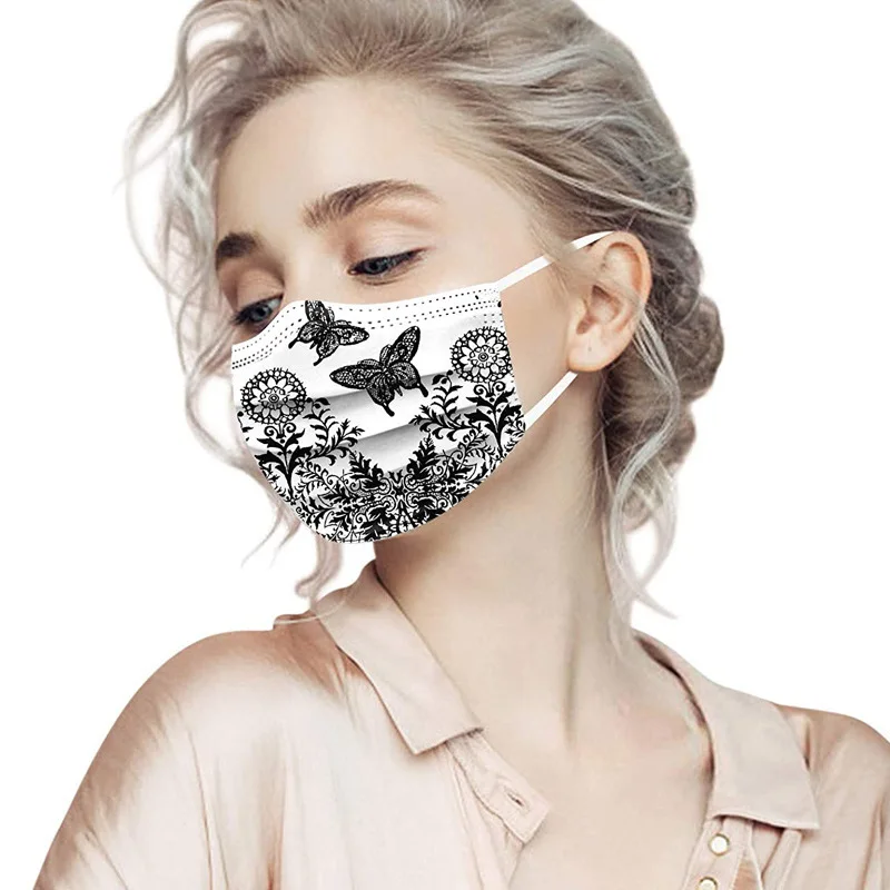 

Masque Women Man Christmas Masks Disposable Face Mouth Masks 3-layer with Meltblown Adult Protective Mascarillas 10/50/100pcs