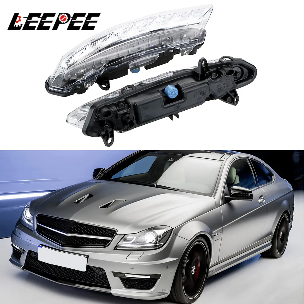

LEEPEE автомобиля светодиодный DRL Габаритные огни Противотуманные фары для Mercedes BENZ S класса W221 S350 S500 2009 2010 2011-2013