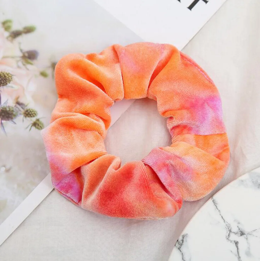 Очаровательное кольцо для волос с бархатной резинкой покраски со скрытым