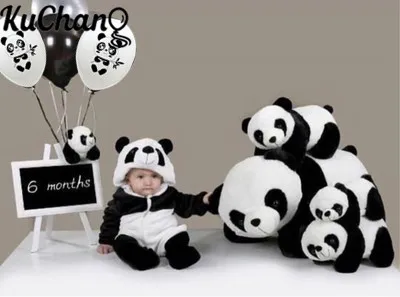 Мультяшная панда искусственные украшения одноразовая посуда для детей и девочек