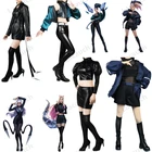 2022 Косплей Костюм LOL KDA KDA Ahri Akali Косплей Костюм эвеллинн Ahri одежда LOL KDA Group женский костюм парик на Хэллоуин