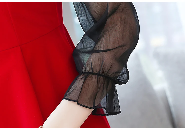 женское Повседневное платье с длинным рукавом 2018 осень зима прозрачное