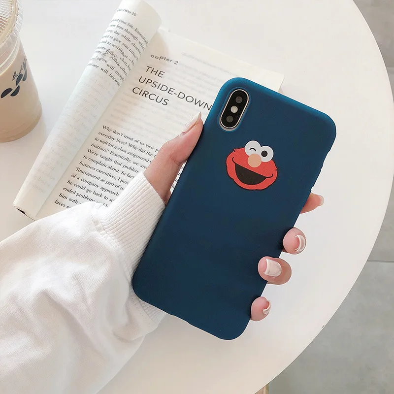 Милый мультяшный чехол для iPhone X XS Max XR 6 Puls 7 8 чехлы винно-красного цвета Мягкая