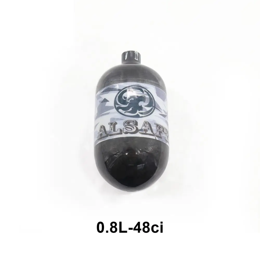 

300Bar 4500Psi 30Mpa 0.8L 800cc 48Ci Carbon Fiber Tank Gas Cylinder Paintball HPA Hunting PCP Air Rifle Airforce M18*1.5