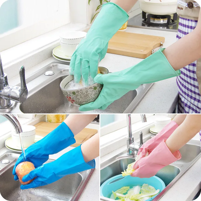 

Ecofriendly Multifunction Household cleaning appliance Department winter long sleeve rubber gloves31CM household cleaning Gloves