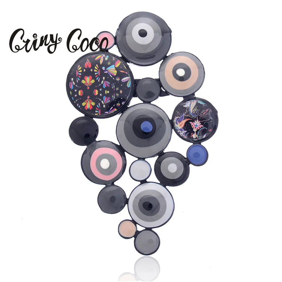 Мужская эмалированная брошь Cring Coco серая Геометрическая с лацканами Винтажная