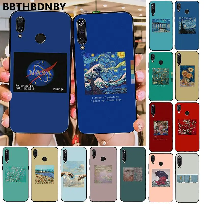 Чехол для телефона эстетическое искусство черный мягкий чехол из ТПУ Xiaomi 8 9 se Redmi 6