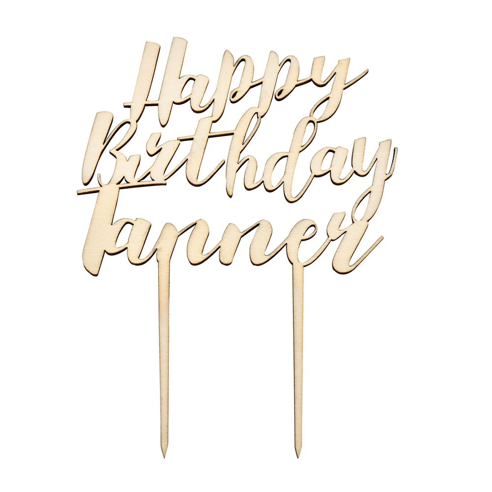 Персонализированный Топпер для детского торта на день рождения с гравировкой