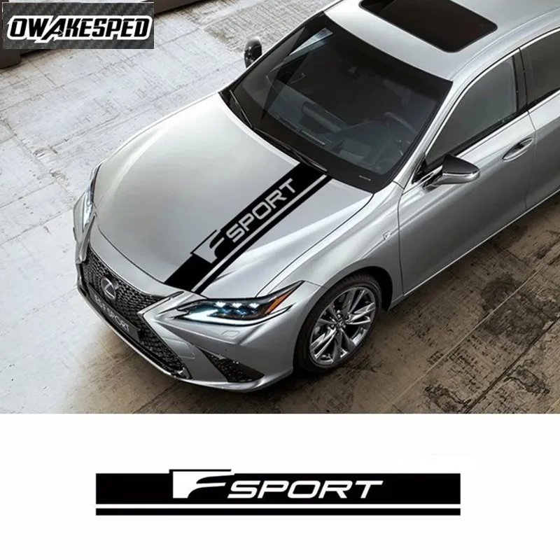

Для Lexus IS RX NX CT GX IS автомобильный Стайлинг капота F спортивные полосы гоночный Автомобильный капот крышка двигателя декоративные наклейки вн...