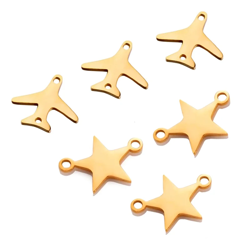 Соединитель для самолета/звезды из нержавеющей стали с двумя отверстиями 5 шт. |