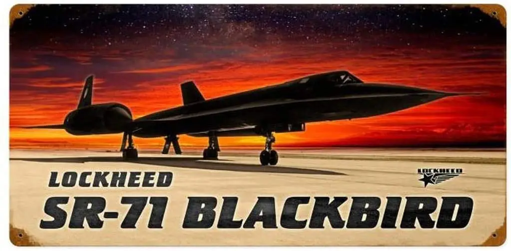 

Losea Lockheed Martin SR71 Blackbird Retro Metal Signs for Wall Art Decoration