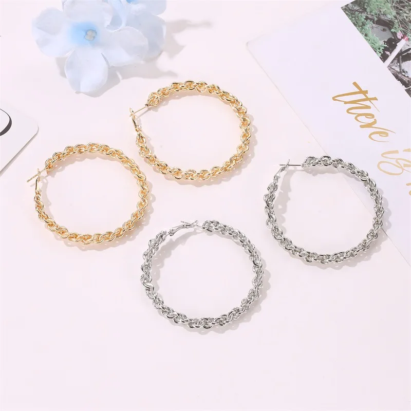 

Earrings for Women 2021 Korean Fashion Clip on Earrings Gold Earrings Dangle Earrings 2021 Trend Hoop Earring Retro Jewelry