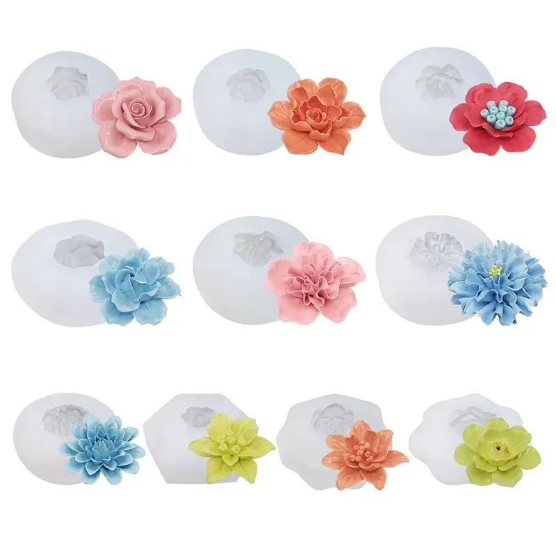 DIY Хрустальная эпоксидная Форма 3D форма цветка Высокая зеркальная силиконовая